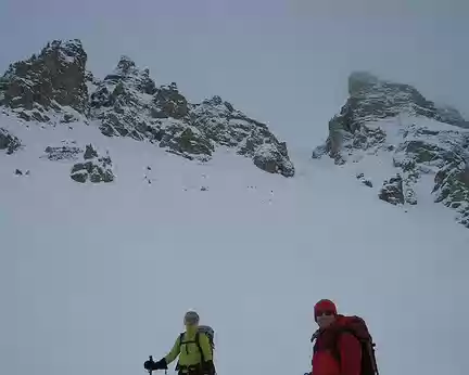 2013-02-16_19 Piz Terza (2909 m) et San Lorenzo (3021 m), de Lü (1920 m) à S-charl (1810 m), Basse Engadine, Suisse, 16 février 2013.
